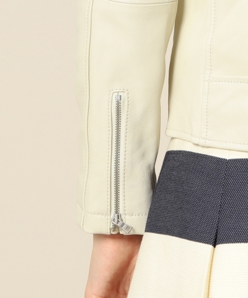 BEAUTY&YOUTH UNITED ARROWS（ビューティーアンドユースユナイテッドアローズ）の「BYMC ライダースブルゾン ◆（ライダースジャケット・レディース・オフホワイト/ブラック・SMALL/MEDIUM）」の12枚目の写真