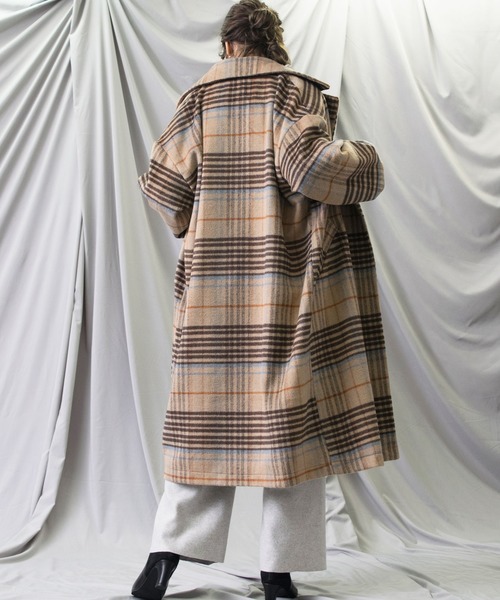 ABITOKYO（アビトーキョー）の「チェック柄ダブルブレストコート