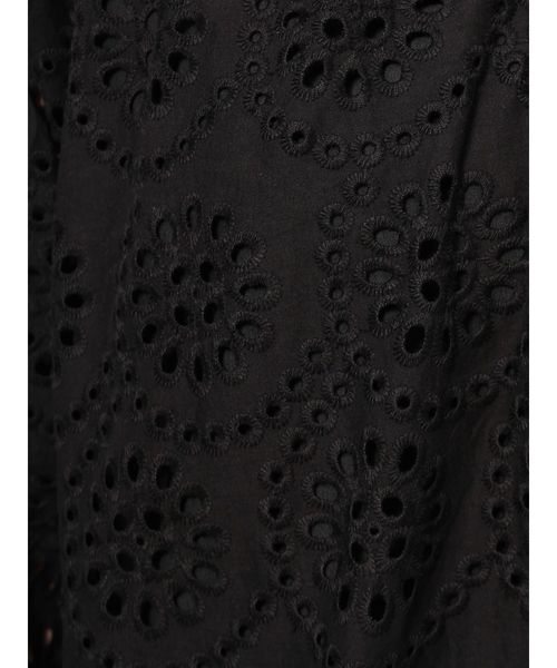【新品】UngridカットワークレースワンピースF 黒アングリッドインナー付き カットワークレースオフショルワンピース[品番：MKSW0056970