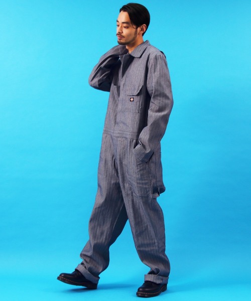 90s Dickies つなぎ／オールインワン 1点物◇ボロの極ディッキーズつなぎツナギ作業服オールインワン