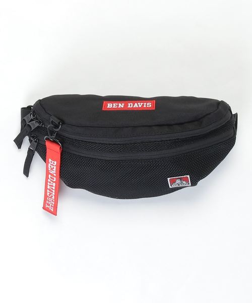 BEN DAVIS（ベンデイビス）の「WEGO/BEN DAVIS MESH WAIST BAG（ボディバッグ/ウエストポーチ・メンズ・ブラック/レッド・FREE）」の7枚目の写真