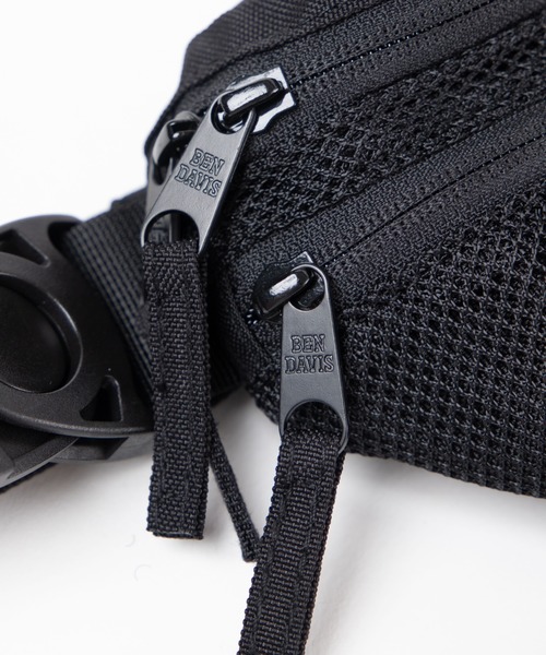 BEN DAVIS（ベンデイビス）の「WEGO/BEN DAVIS MESH WAIST BAG（ボディバッグ/ウエストポーチ・メンズ・ブラック/レッド・FREE）」の9枚目の写真