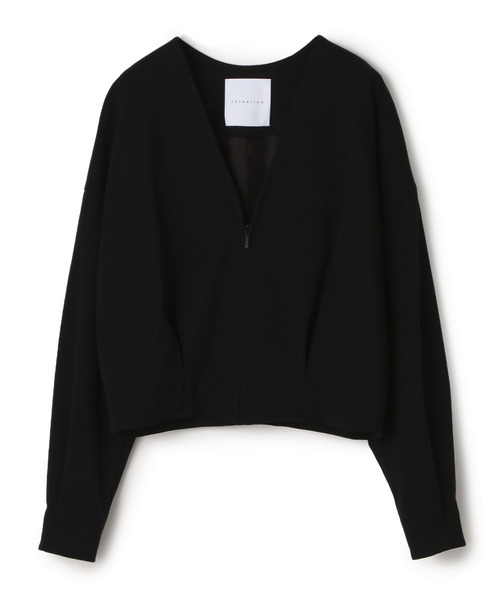 ESTNATION - 超美品♪20SS エストネーション タック ジッパー ブルゾン ブラック ESTNATION（エストネーション）の「ESTNATION / ノーカラー