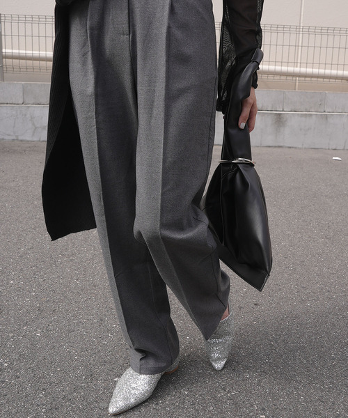 chuclla（チュクラ）の「トライアングル ソフトレザー バッグ je-101 cha166（トートバッグ・レディース・ブラック/アイボリー/ブラック系その他・FREE）」の6枚目の写真