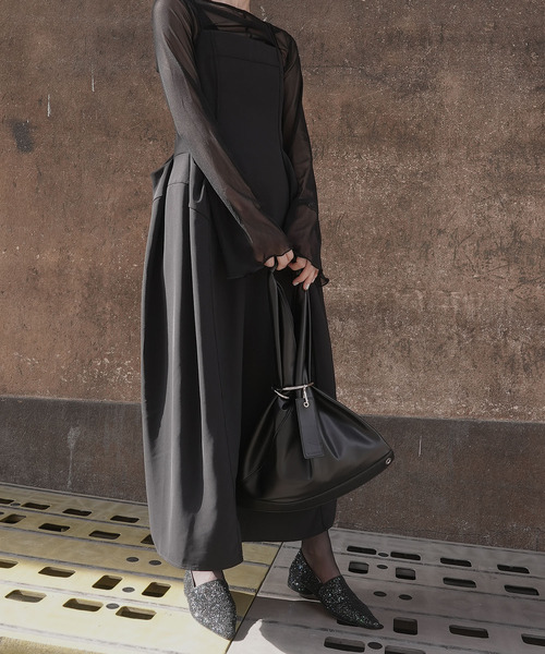 chuclla（チュクラ）の「トライアングル ソフトレザー バッグ je-101 cha166（トートバッグ・レディース・ブラック/アイボリー/ブラック系その他・FREE）」の12枚目の写真