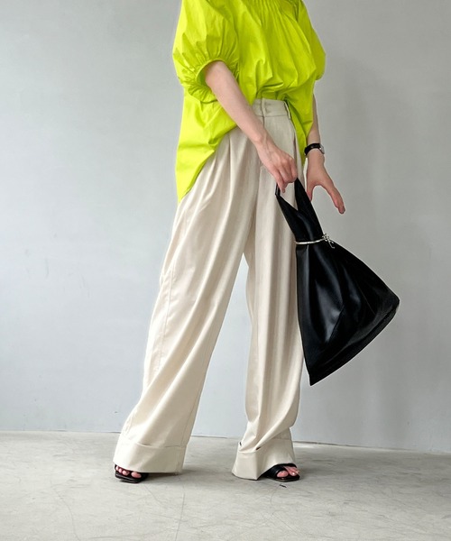 chuclla（チュクラ）の「トライアングル ソフトレザー バッグ je-101 cha166（トートバッグ・レディース・ブラック/アイボリー/ブラック系その他・FREE）」の21枚目の写真