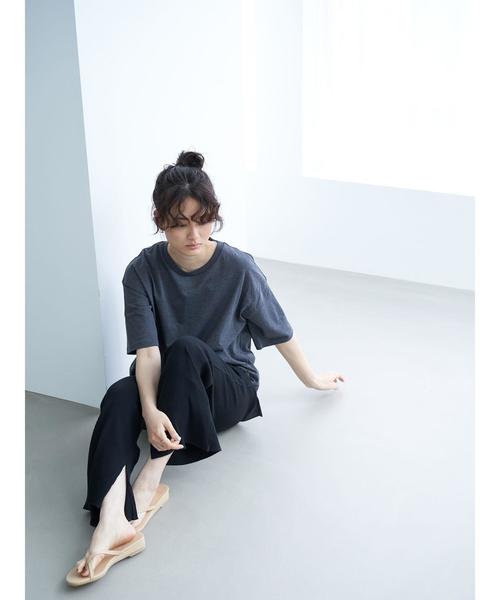 AMERICAN HOLIC（アメリカンホリック）の「カットリブリラックスパンツ　＊（その他パンツ・レディース・ブラック/アイボリー/グレイッシュベージュ・M/L）」の22枚目の写真