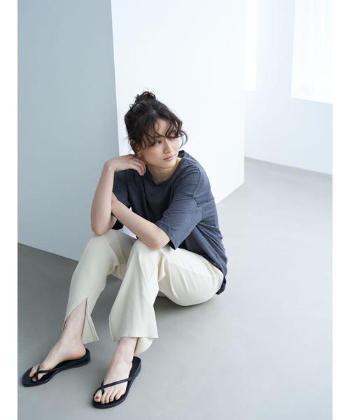 AMERICAN HOLIC（アメリカンホリック）の「カットリブリラックスパンツ　＊（その他パンツ・レディース・ブラック/アイボリー/グレイッシュベージュ・M/L）」の17枚目の写真