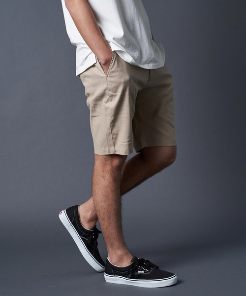 THE TWENTYSEVEN(ザ トゥエンティーセブン)の「The TWENTYSEVEN:C/L STRETCH SHORTS コットン/リネン ストレッチ ショーツ(その他パンツ・メンズ・ブラック/ベージュ/ネイビー・M/L/XL)」の2枚目の写真