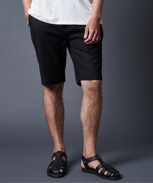 THE TWENTYSEVEN(ザ トゥエンティーセブン)の「The TWENTYSEVEN:C/L STRETCH SHORTS コットン/リネン ストレッチ ショーツ(その他パンツ・メンズ・ブラック/ベージュ/ネイビー・M/L/XL)」の4枚目の写真
