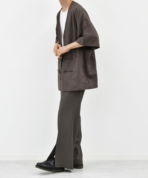 kutir（クティール）の「チャイナシャツ（シャツ/ブラウス・メンズ・ダークブラウン/オフホワイト/ライトグリーン・MEDIUM/LARGE）」の20枚目の写真