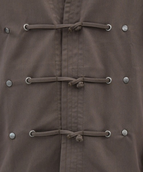 kutir（クティール）の「チャイナシャツ（シャツ/ブラウス・メンズ・ダークブラウン/オフホワイト/ライトグリーン・MEDIUM/LARGE）」の21枚目の写真