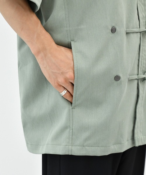 kutir（クティール）の「チャイナシャツ（シャツ/ブラウス・メンズ・ダークブラウン/オフホワイト/ライトグリーン・MEDIUM/LARGE）」の18枚目の写真