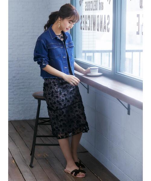 セール】【TOCCA LAVENDER】Eyelash Embroidery ロングドレス