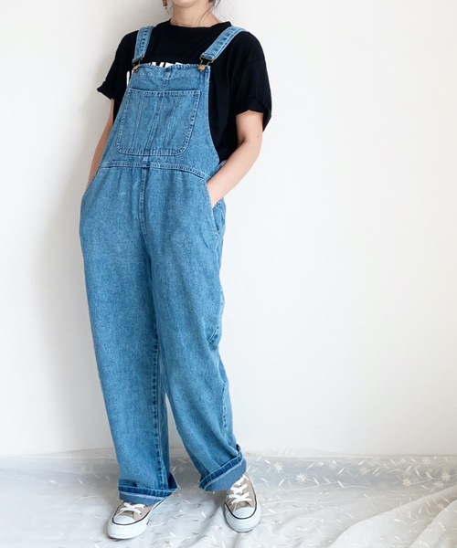 ap retro（アプレトロ）の「デニムサロペットパンツ【ZOZO限定アイテム】（サロペット/オーバーオール・レディース・ブルー/サックスブルー・FREE）」の3枚目の写真