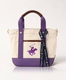 【Beverly Hills Polo Club/ビバリーヒルズポロクラブ】ポニー刺繍キャンバストートバッグXS(ショルダーストラップ付)