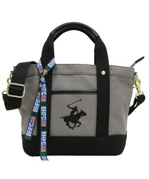 【Beverly Hills Polo Club/ビバリーヒルズポロクラブ】ポニー刺繍キャンバストートバッグXS(ショルダーストラップ付)