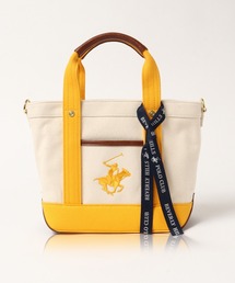 【Beverly Hills Polo Club/ビバリーヒルズポロクラブ】ポニー刺繍キャンバストートバッグXS(ショルダーストラップ付)