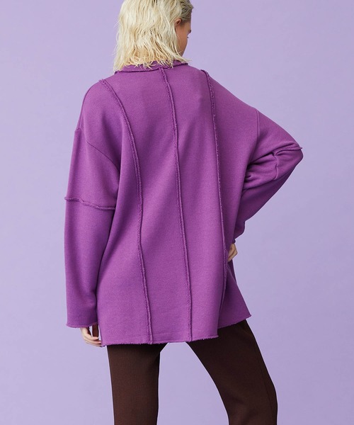 INella（イネラ）の「【INella(イネラ)】カットアウトルーズスウェット（スウェット・レディース・パープル/グリーン/ブラック・FREE）」の22枚目の写真