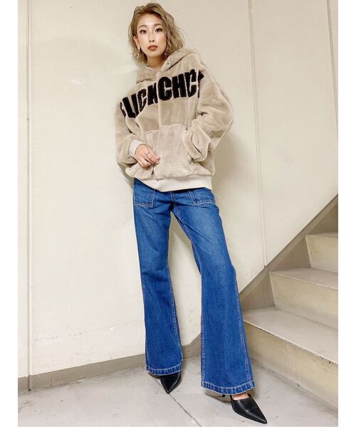 GYDA(ジェイダ)の「SLICK CHICKエコファーPK(パーカー・レディース・オフホワイト/ブラック/ベージュ/ピンク・FREE)」の16枚目の写真