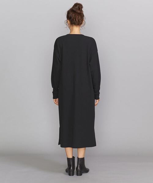 BEAUTY&YOUTH UNITED ARROWS(ビューティーアンドユースユナイテッドアローズ)の「BY ダンボールスキッパーネックサイドスリットワンピース(ワンピース・レディース・モカ/ブラック・FREE)」の5枚目の写真