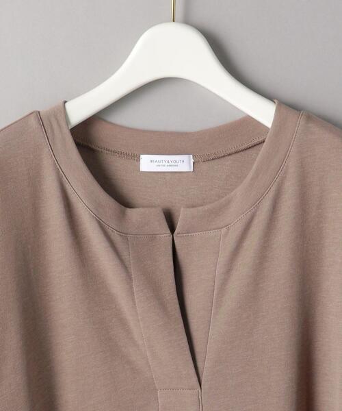BEAUTY&YOUTH UNITED ARROWS(ビューティーアンドユースユナイテッドアローズ)の「BY ダンボールスキッパーネックサイドスリットワンピース(ワンピース・レディース・モカ/ブラック・FREE)」の18枚目の写真