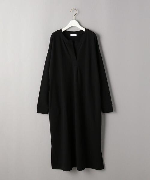 BEAUTY&YOUTH UNITED ARROWS(ビューティーアンドユースユナイテッドアローズ)の「BY ダンボールスキッパーネックサイドスリットワンピース(ワンピース・レディース・モカ/ブラック・FREE)」の14枚目の写真