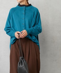 PUAL CE CIN | イタリア糸プチボトルネックカーディガン(カーディガン/ボレロ)