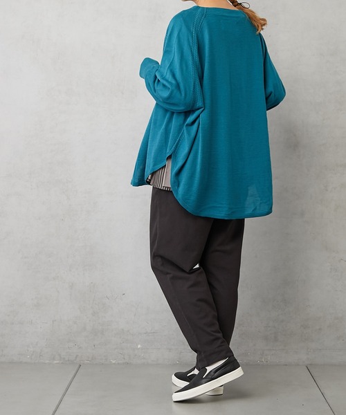 PUAL CE CIN（ピュアルセシン）の「イタリア糸プチボトルネックカーディガン（カーディガン/ボレロ・レディース・レッド/ベージュ/ネイビー/グリーン・FREE）」の7枚目の写真