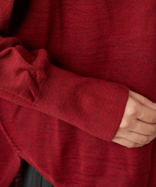 PUAL CE CIN（ピュアルセシン）の「イタリア糸プチボトルネックカーディガン（カーディガン/ボレロ・レディース・レッド/ベージュ/ネイビー/グリーン・FREE）」の13枚目の写真