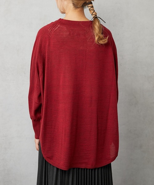 PUAL CE CIN（ピュアルセシン）の「イタリア糸プチボトルネックカーディガン（カーディガン/ボレロ・レディース・レッド/ベージュ/ネイビー/グリーン・FREE）」の17枚目の写真