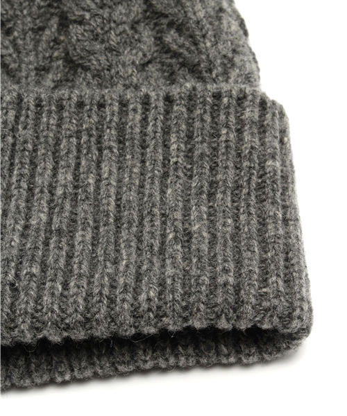 BEAMS LIGHTS Men's(ビームスライツ メンズ)の「ΠBEAMS LIGHTS / ケーブルニットキャップ(ニットキャップ/ビーニー・メンズ・オフホワイト/グレー/ネイビー・ONE SIZE)」の5枚目の写真