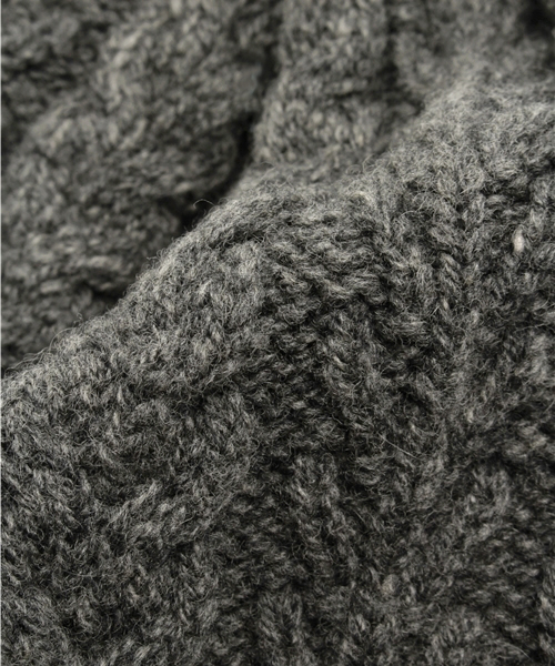 BEAMS LIGHTS Men's(ビームスライツ メンズ)の「ΠBEAMS LIGHTS / ケーブルニットキャップ(ニットキャップ/ビーニー・メンズ・オフホワイト/グレー/ネイビー・ONE SIZE)」の8枚目の写真
