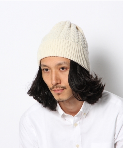 BEAMS LIGHTS Men's(ビームスライツ メンズ)の「ΠBEAMS LIGHTS / ケーブルニットキャップ(ニットキャップ/ビーニー・メンズ・オフホワイト/グレー/ネイビー・ONE SIZE)」の10枚目の写真