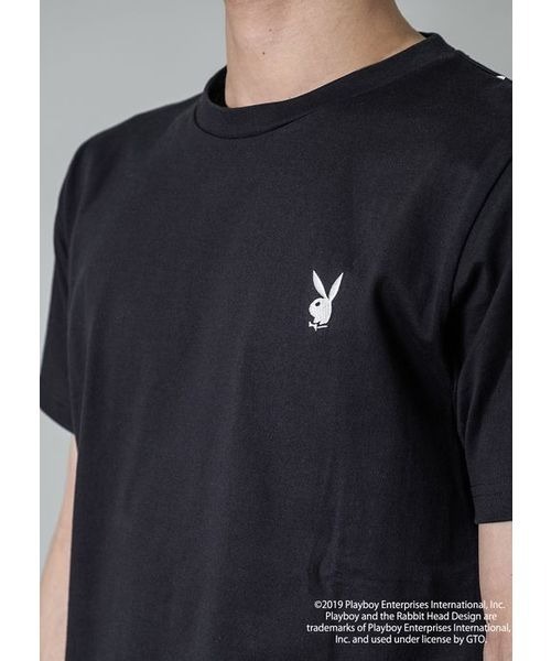 REGIEVO(レジエボ)の「【PLAYBOY×REGIEVO】バックロゴプリントTシャツ REGIEVO別注(Tシャツ/カットソー・メンズ・オフホワイト/ブラック・S/M/L/XL)」の14枚目の写真