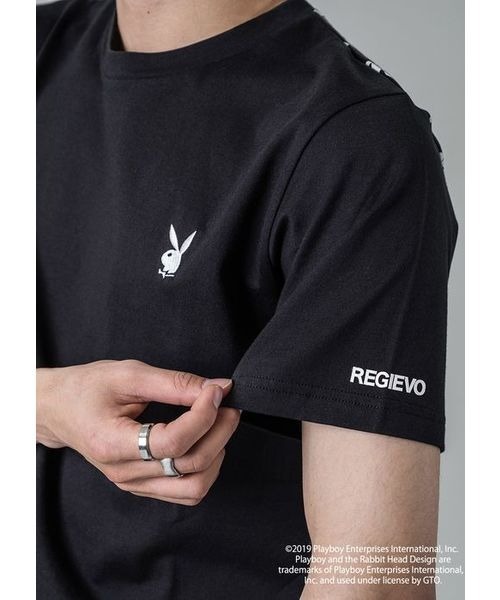 REGIEVO(レジエボ)の「【PLAYBOY×REGIEVO】バックロゴプリントTシャツ REGIEVO別注(Tシャツ/カットソー・メンズ・オフホワイト/ブラック・S/M/L/XL)」の15枚目の写真