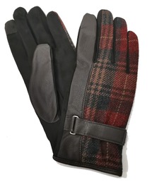 ADMIX/ATELIER SAB MEN（アドミックスアトリエサブメン）の「導電式タッチパネル対応 防風コーティング ベルト付き チェック グローブ（手袋）」