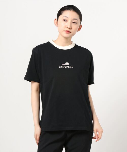 CONVERSE(コンバース)の「CONVERSE/コンバース リンガー ワンポイント シューズ ロゴ 刺繍 Tシャツ(Tシャツ/カットソー・メンズ・ホワイト/ブラック/ベージュ/サックスブルー/グリーン系その他/ホワイト系その他/ブラック系その他/ブルー系その他・M/L)」の20枚目の写真