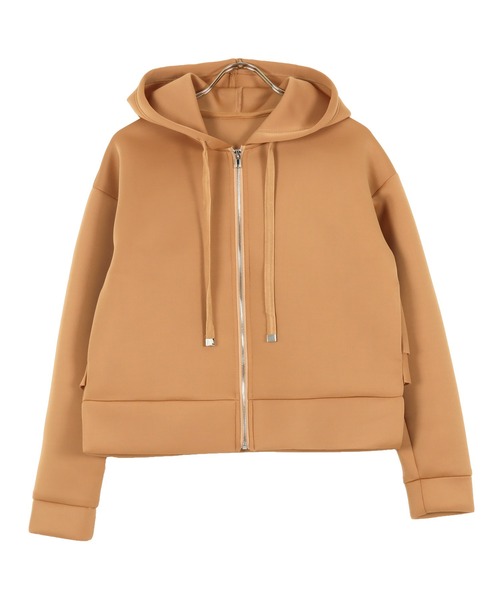 KOBE LETTUCE（コウベレタス）の「バックフリルダイバーパーカー（パーカー・レディース・ブラック/グレー系その他/アイボリー/ホワイト系その他/ブラック系その他/ダークグリーン/グリーン系その他/グレー系その他2/オレンジ系その他/オレンジ系その他2/ピンク系その他/ピンクベージュ・FREE/1/2）」の12枚目の写真