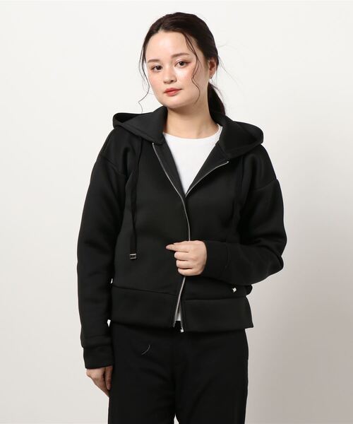 KOBE LETTUCE（コウベレタス）の「バックフリルダイバーパーカー（パーカー・レディース・ブラック/グレー系その他/アイボリー/ホワイト系その他/ブラック系その他/ダークグリーン/グリーン系その他/グレー系その他2/オレンジ系その他/オレンジ系その他2/ピンク系その他/ピンクベージュ・FREE/1/2）」の16枚目の写真