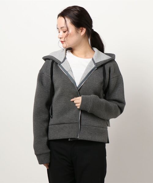 KOBE LETTUCE（コウベレタス）の「バックフリルダイバーパーカー（パーカー・レディース・ブラック/グレー系その他/アイボリー/ホワイト系その他/ブラック系その他/ダークグリーン/グリーン系その他/グレー系その他2/オレンジ系その他/オレンジ系その他2/ピンク系その他/ピンクベージュ・FREE/1/2）」の17枚目の写真