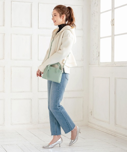 KOBE LETTUCE（コウベレタス）の「バックフリルダイバーパーカー（パーカー・レディース・ブラック/グレー系その他/アイボリー/ホワイト系その他/ブラック系その他/ダークグリーン/グリーン系その他/グレー系その他2/オレンジ系その他/オレンジ系その他2/ピンク系その他/ピンクベージュ・FREE/1/2）」の20枚目の写真