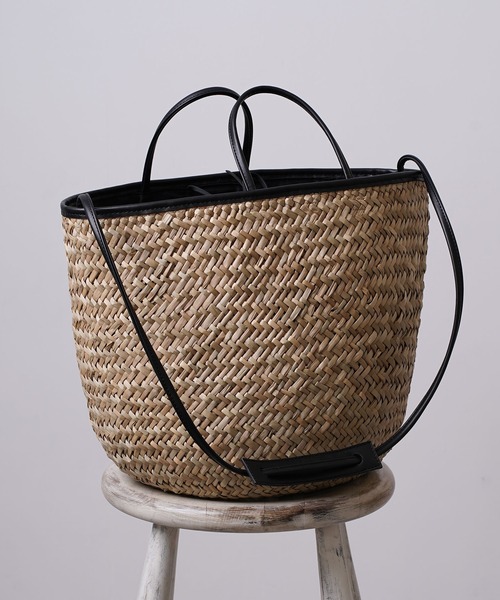 Laugoa（ラウゴア）の「ALMELO かごバッグ（かごバッグ・レディース・ホワイト/ブラック・9）」の2枚目の写真