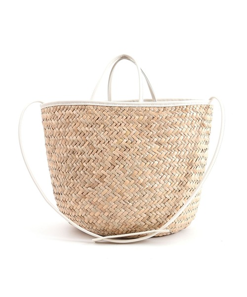 Laugoa（ラウゴア）の「ALMELO かごバッグ（かごバッグ・レディース・ホワイト/ブラック・9）」の16枚目の写真