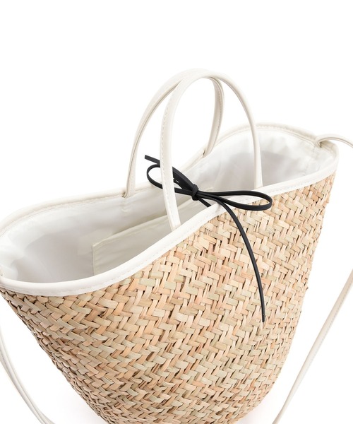 Laugoa（ラウゴア）の「ALMELO かごバッグ（かごバッグ・レディース・ホワイト/ブラック・9）」の7枚目の写真