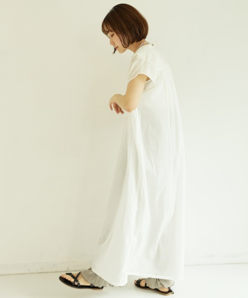 Auntie Rosa Holiday（アンティローザホリデー）の「【着回しできる！】ピンタックシャツワンピース（シャツワンピース・レディース・ブラック/オフホワイト/ピンク/イエロー/モカ・FREE）」の7枚目の写真