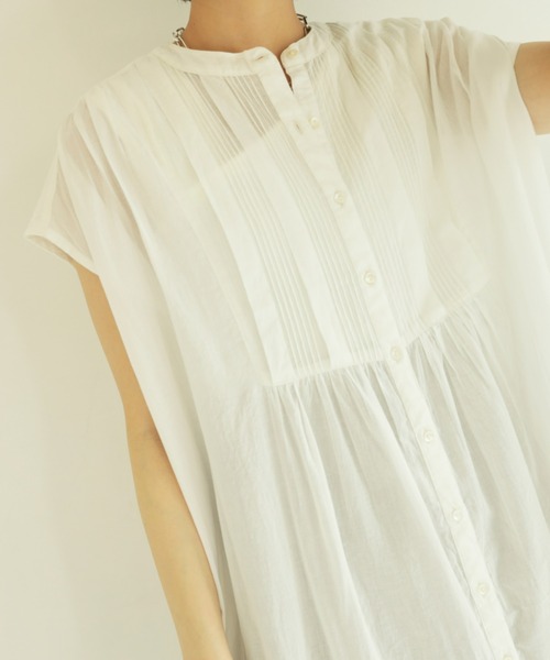 Auntie Rosa Holiday（アンティローザホリデー）の「【着回しできる！】ピンタックシャツワンピース（シャツワンピース・レディース・ブラック/オフホワイト/ピンク/イエロー/モカ・FREE）」の10枚目の写真