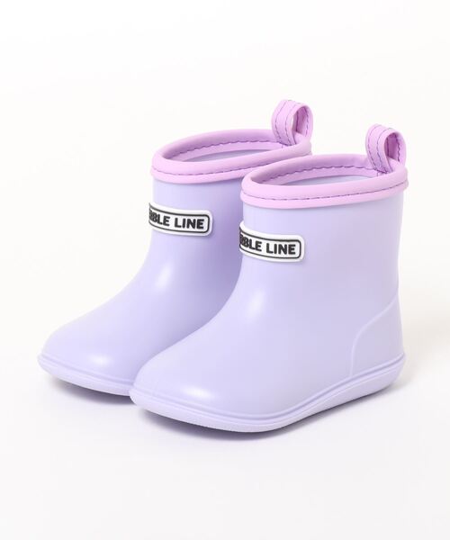 Marble Line（マーブルライン）の「無地レインシューズ（レインシューズ・キッズ・ピンク/グリーン/パープル/グレー・19/18/16/14/15 /20/17/21/13）」の4枚目の写真