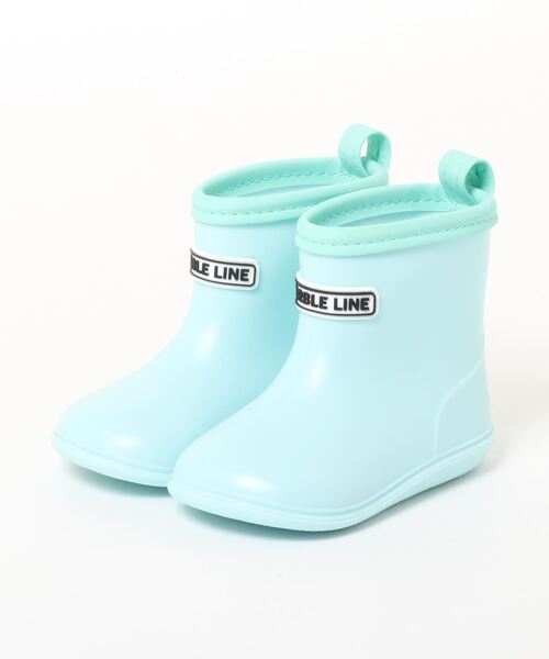 Marble Line（マーブルライン）の「無地レインシューズ（レインシューズ・キッズ・ピンク/グリーン/パープル/グレー・19/18/16/14/15 /20/17/21/13）」の3枚目の写真