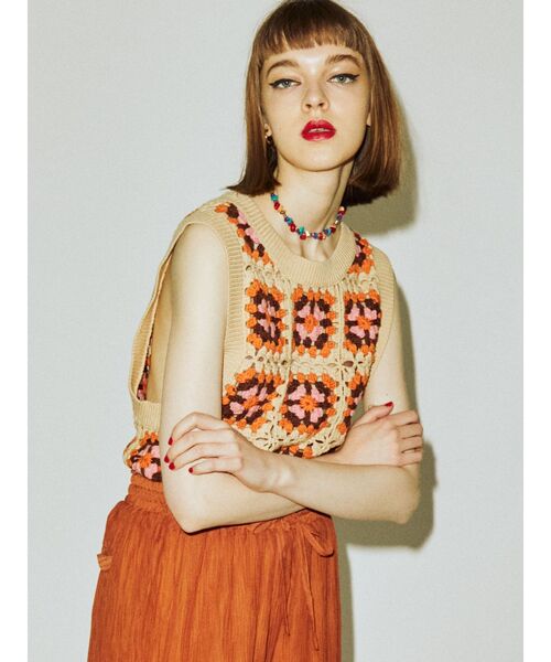 jouetie（ジュエティ）の「カラークロシェベスト（ベスト）」 - WEAR